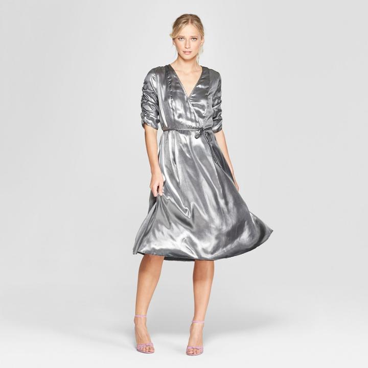 Women's Short Shirred Sleeve Midi Dress - Who What Wear