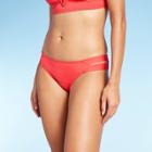 Women's Double Tab Hipster Medium Coverage Bikini Bottom - Kona Sol Red