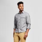 Men's Slim Fit Long Sleeve Button Down Work Shirt - Goodfellow & Co Gray