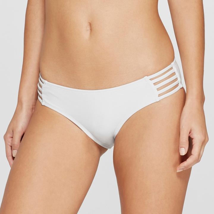 Women's Strappy Side Bikini Bottom - Xhilaration White