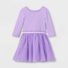 Toddler Girls' Tulle Long Sleeve Dress - Cat & Jack Violet