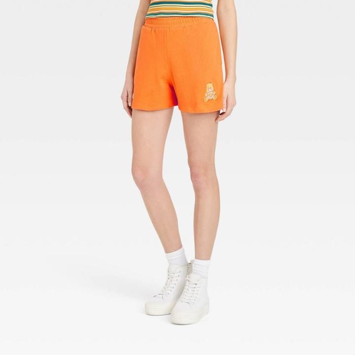 Women's Care Bears Graphic Lounge Shorts - Orange