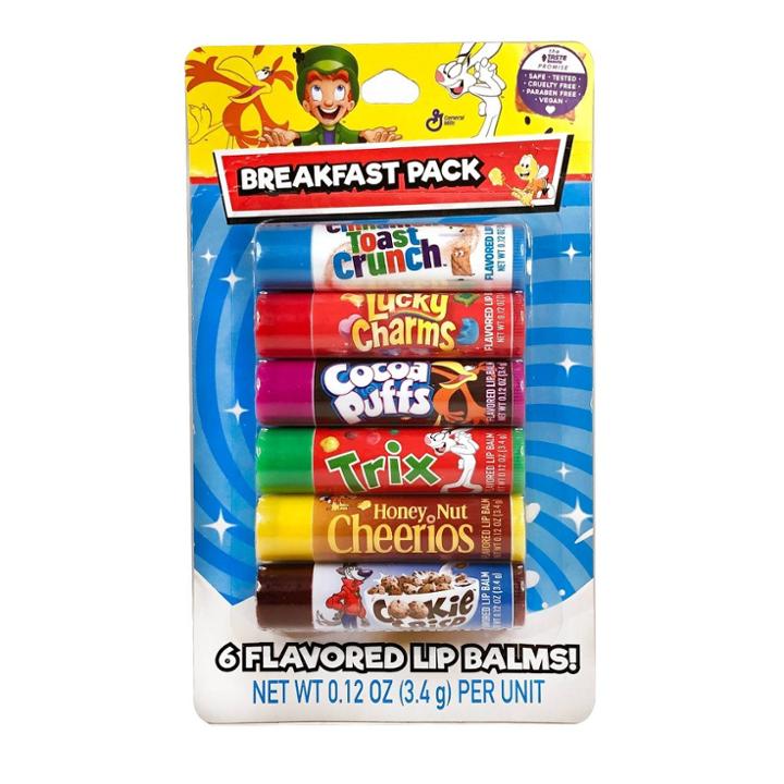 Taste Beauty Breakfast Pack Flavored Lip Balm 6pc - 0.71oz, Adult Unisex