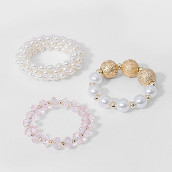 Toddler Girls' 3pk Beaded Bracelets - Cat & Jack Gold