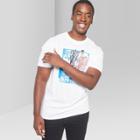 Men's Tall Short Sleeve Knitted Graphic T-shirt - Original Use White