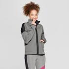 Women's Full Zip Novelty Track Jacket - C9 Champion Black Heather/solid Black