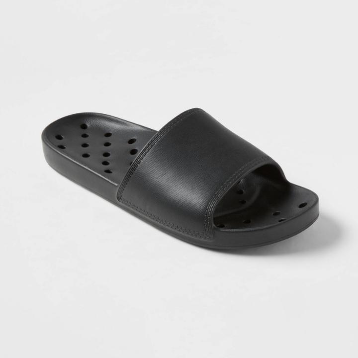 L Slide Shower Sandals Black - Room Essentials