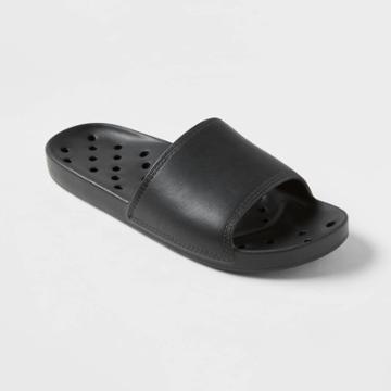 L Slide Shower Sandals Black - Room Essentials