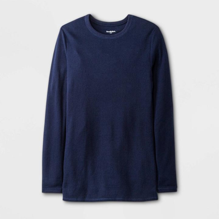 Men's Tall Long Sleeve Thermal Undershirt - Goodfellow & Co Navy