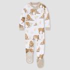 Burt's Bees Baby Baby Boys' 2pc Lions Snug Fit Footed Pajama - Gray