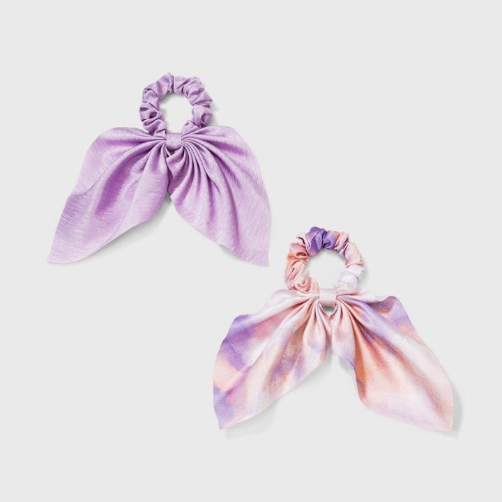 Tie-dye Hair Twister Set 2pc - A New Day Assorted Purples