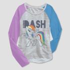 Girls' My Little Pony Rainbow Dash Long Sleeve T-shirt - Heather Gray