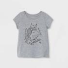 Toddler Girls' Unicorn Graphic T-shirt - Cat & Jack Gray