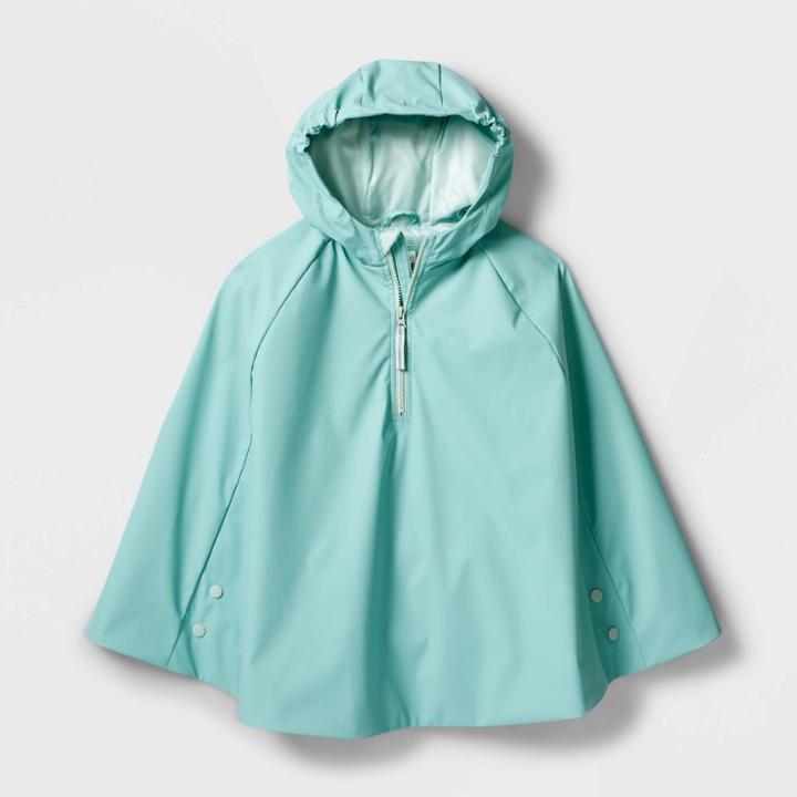 Kids' Adaptive Lightweight Rain Coat - Cat & Jack Ocean Green