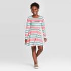 Girls' Long Sleeve Stripe Knit Dress - Cat & Jack Xs, Girl's,