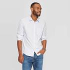 Men's Standard Fit Long Sleeve Northrop Poplin Button-down Shirt - Goodfellow & Co Blue S, Men's,