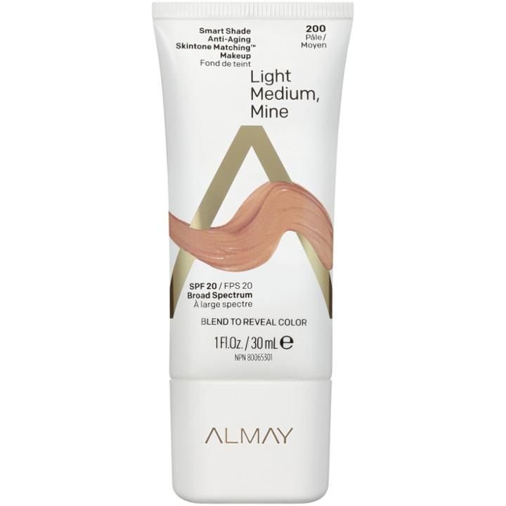 Almay Smart Shade Anti-aging Skintone Matching Makeup Foundation 200 Light Medium, Mine - 1 Fl Oz, 200 Light