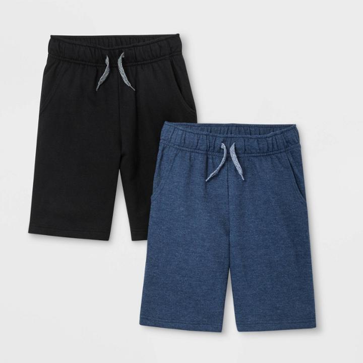 Boys' Pull-on Knit Shorts - Cat & Jack Navy/black Xs, Boy's, Blue Black