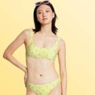 Women's Palm Trees Bralette Bikini Top - Stoney Clover Lane X Target Light Yellow/light Green Xxs