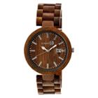 Earth Wood Goods Women's Earth Stomates Watch With Luminous Hands And Magnified Date Display-olive, Green