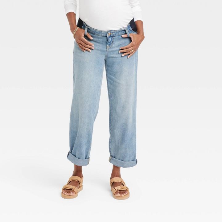 Under Belly Relaxed Straight Maternity Jeans - Isabel Maternity By Ingrid & Isabel