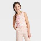 Girls' Printed Tank Top - Cat & Jack Cream Tie-dye