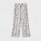Girls' Straight Fit Belted Woven Pants - Art Class Cream Tropical S, Ivory Tropical