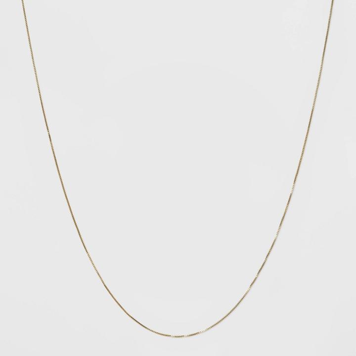 Gold Over Sterling Silver Box Chain Necklace - A New Day Gold