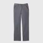 Girls' Flat Front Stretch Uniform Straight Fit Chino Pants - Cat & Jack Charcoal Gray