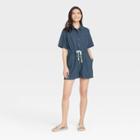 Women's Short Sleeve Boilersuit - Universal Thread Navy Blue