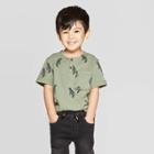 Toddler Boys' Short Sleeve Fox Henley T-shirt - Art Class Green