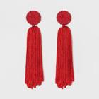 Sugarfix By Baublebar Beaded Studs Tassel Drop Earrings - Red, Girl's