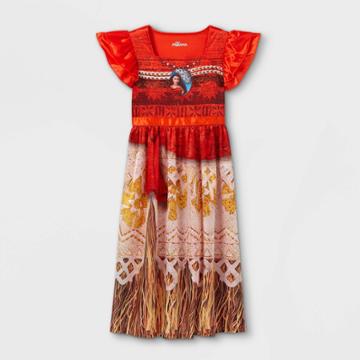 Girls' Disney Princess Moana Nightgown - Orange