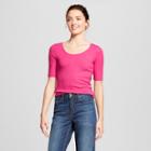 Women's 3/4 Sleeve Fitted T-shirt - A New Day Pink
