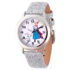 Girls' Disney Frozen Anna And Olaf Stainless Steel Time Teacher Watch -