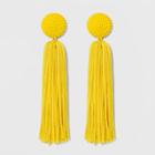 Sugarfix By Baublebar Beaded Studs Tassel Drop Earrings - Sun Yellow, Girl's