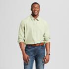 Target Men's Big & Tall Standard Fit Cotton Slub Solid Long Sleeve Button-down Shirt - Goodfellow & Co Sage Fling