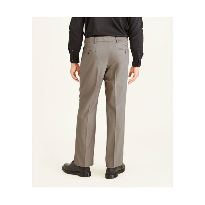 Dockers Men's Tall Classic Fit Straight Trousers - Khaki
