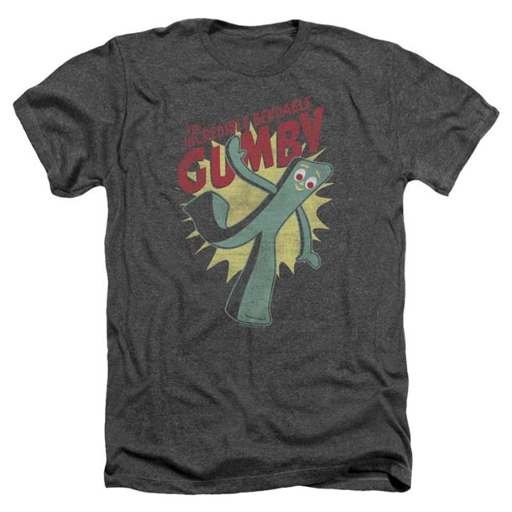 Men's Gumby The Incredible Bendable Gumby T-shirt - Charcoal