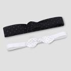 Baby Girls' 2pk Knot Headwrap - Just One You Made By Carter's Black/white,