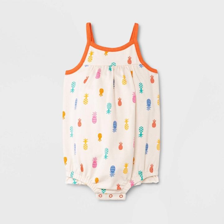 Baby Girls' Pineapple Romper - Cat & Jack Off-white