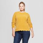 Women's Plus Size Chenille Pullover - Ava & Viv Gold