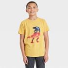 Boys' Landscape T-rex Short Sleeve Graphic T-shirt - Cat & Jack Mustard Yellow