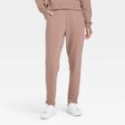 Women's High-rise French Terry Butter Wash Tapered Pants - All In Motion Taupe