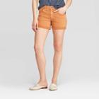 Women's High-rise Cuffed Jean Shorts - Universal Thread Roasted Brown