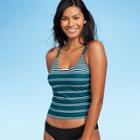 Women's Reversible Cropped Tankini Top - Kona Sol Indigo