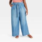 Women's Plus Size Mid-rise Tie-waist Wide Leg Pants - Knox Rose
