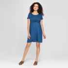 Maternity Twist Front Dress - Macherie - Dark Teal