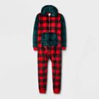 Boys' Buffalo Plaid Holiday Union Suit - Cat & Jack Red