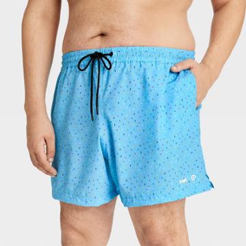 Humankind X Target Pride Adult Plus Size Humankind Swim Trunks - Blue